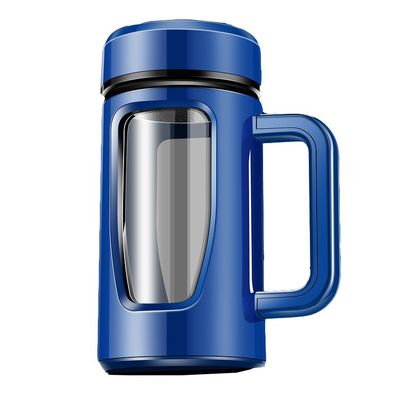 Manija antideslizante Botella de agua de vidrio portátil de 580 ml con aislamiento y diseño a prueba de fugas