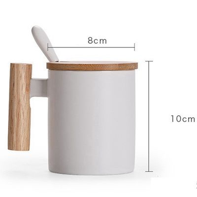 Taza de taza de cerámica sostenible con tapa y logotipo personalizado para amantes del té en tamaño de 0,5 kg