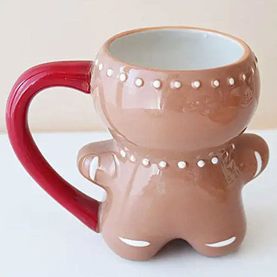 Taza de leche de cerámica de Navidad ecológica de 300 ml con diseño de taza de té de dibujos animados en 3D