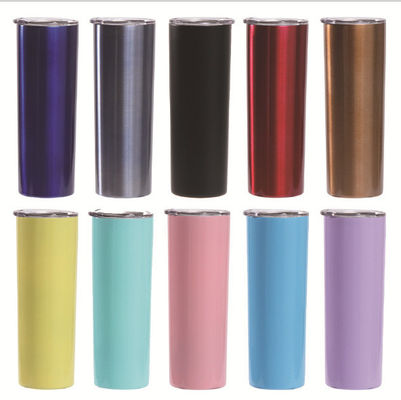 Taza de viaje duradera de acero inoxidable 304 con paja aislada y capacidad personalizable