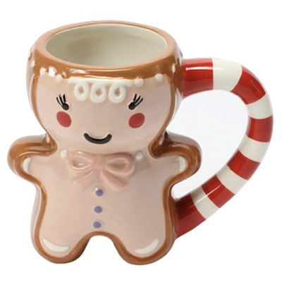 Día de Navidad Fiestas personalizadas 300 ml Hombre de jengibre divertido y mágico con taza de galletas