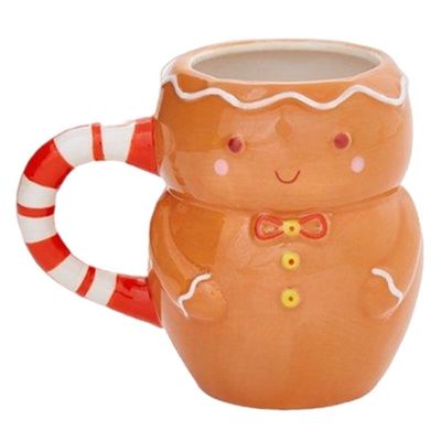Día de Navidad Fiestas personalizadas 300 ml Hombre de jengibre divertido y mágico con taza de galletas