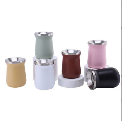 Taza de oficina para hombres con logotipo personalizado de paja Taza resistente a caídas Botella de agua de acero inoxidable de 12 onzas de capacidad