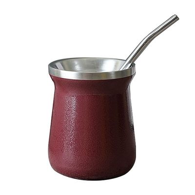Taza de oficina para hombres con logotipo personalizado de paja Taza resistente a caídas Botella de agua de acero inoxidable de 12 onzas de capacidad