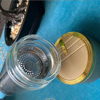 Innovadora copa de vidrio de bebidas con alto grado de borosilicato para la separación de té en B2B