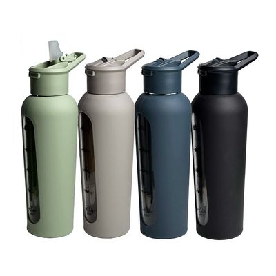 700 ml/1000 ml de capacidad Botella de agua motivacional con paja y manguera protectora