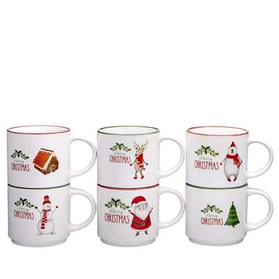 Taza de café de Navidad de cerámica Funky Busca un maravilloso regalo para el hogar 14 oz de capacidad