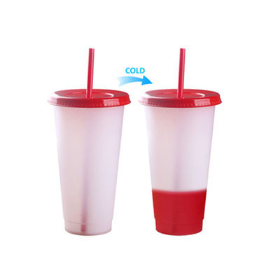Infiltrable 16 oz 24 oz de plástico libre de BPA tazas de café botella de agua fría con tapa y paja