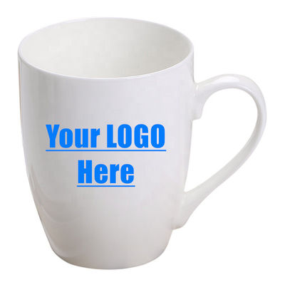 14 oz Cerámica Taza de café leche de porcelana Taza de café de Navidad blanca con diseño lindo