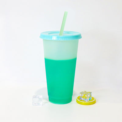 Infiltrable 16 oz 24 oz de plástico libre de BPA tazas de café botella de agua fría con tapa y paja