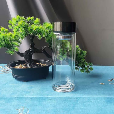 Impresión a medida Recarga botella de vidrio ecológica hecha a mano con tapa sostenible y elegante