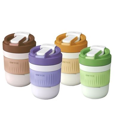400ML/550ML de alta base pesada copa de vidrio transparente con paja diseño creativo y único