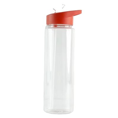 25 oz Tritán Taza de plástico ecológica portátil colorida libre de BPA botella de batidora deportiva clara con pajillas de recubrimiento