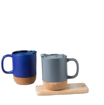 Taza de Navidad de cerámica de 450 ml con tapa con logotipo personalizado