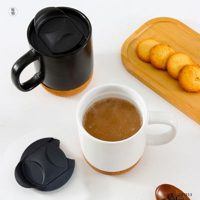 14 OZ Base de corcho Piedra Matte Diseño personalizado Día de la Madre Día de San Valentín Cerámica Personalizada MUGS Con tapa de PP