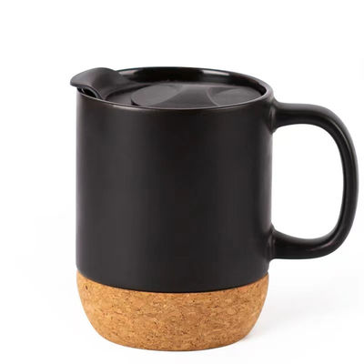 14 OZ Base de corcho Piedra Matte Diseño personalizado Día de la Madre Día de San Valentín Cerámica Personalizada MUGS Con tapa de PP