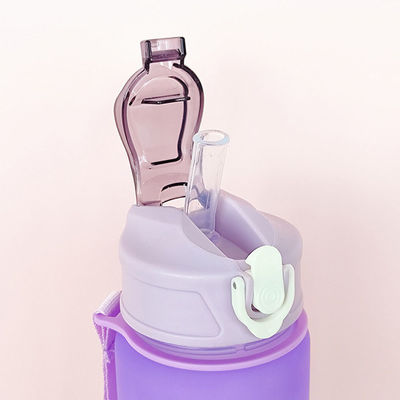 30 oz Logotipo personalizado PC Taza de agua de plástico sin BPA Pajas deportivas botella de batidora con tapa
