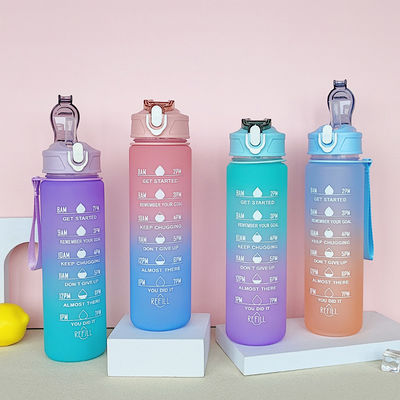 30 oz Logotipo personalizado PC Taza de agua de plástico sin BPA Pajas deportivas botella de batidora con tapa