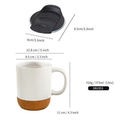 Logotipo personalizado Taza de café de porcelana de sublimación de 15 oz con fondo de madera Taza de leche cerámica negra
