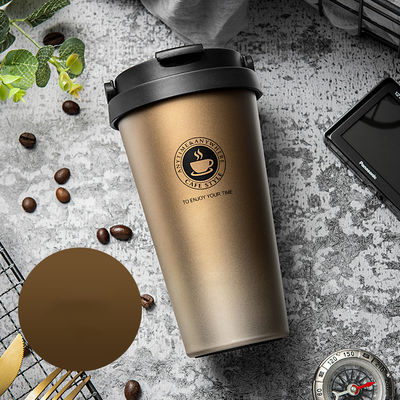 Botella de agua de diseño moderno de acero inoxidable con patrón personalizado Taza de café aislada al vacío