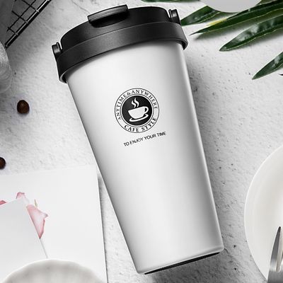 Botella de agua de diseño moderno de acero inoxidable con patrón personalizado Taza de café aislada al vacío