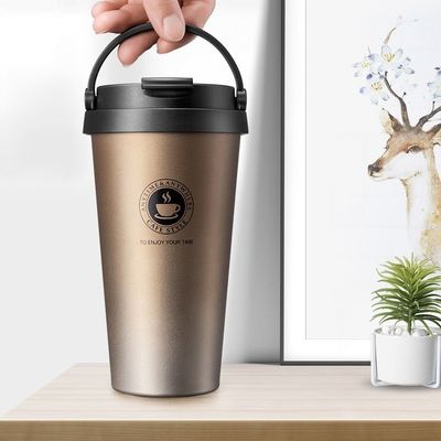 Botella de agua de diseño moderno de acero inoxidable con patrón personalizado Taza de café aislada al vacío