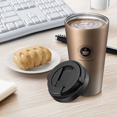 Botella de agua de diseño moderno de acero inoxidable con patrón personalizado Taza de café aislada al vacío