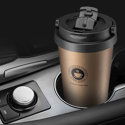 Botella de agua de diseño moderno de acero inoxidable con patrón personalizado Taza de café aislada al vacío