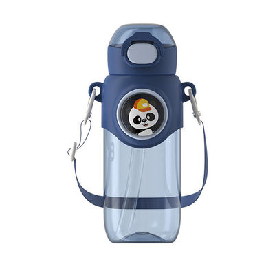 690ML Capacidad Taza portátil a prueba de fugas de color azul verdadero con tapa y cuerda elástica