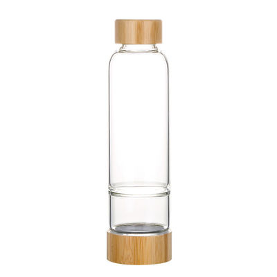 Regalos de negocios Botella de agua de cristal con capacidad de 500 ml y piedras de diseño atractivo
