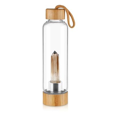 Regalos de negocios Botella de agua de cristal con capacidad de 500 ml y piedras de diseño atractivo