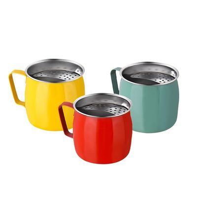 Color personalizado 20oz teteras de acero inoxidable para fiestas Reutilizables filtro de media luna tazas de frutas