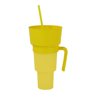 Tazas de bebida de 1L cuadradas portátiles a prueba de fugas Tazas de café reutilizables con paja y coloridas