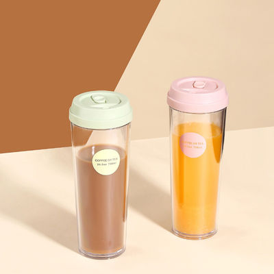 320 ml/420 ml/520 ml/700 ml Botella de plástico de doble pared de aislamiento térmico Taza de agua 4 tamaños