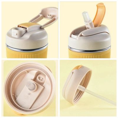 316 de acero inoxidable Taza de viaje dulce Cafetería aislada Tumbler Taza térmica al vacío con paja