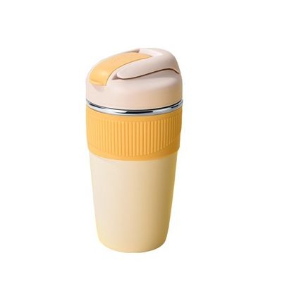 350 ml 480 ml Taza de viaje de doble pared dulce de café aislada con tapa de vacío con paja