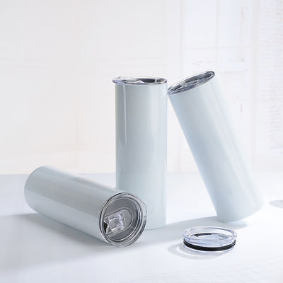 Opción de doble pared de acero inoxidable vacío aislado 20oz 30oz recta delgada sublimación tumbler con paja