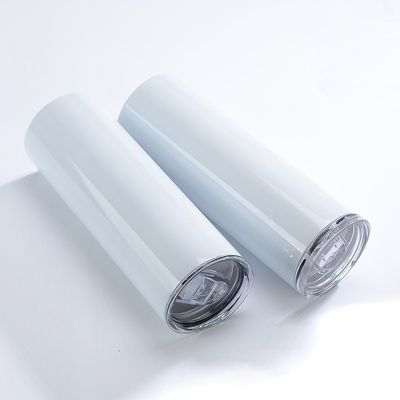 Opción de doble pared de acero inoxidable vacío aislado 20oz 30oz recta delgada sublimación tumbler con paja