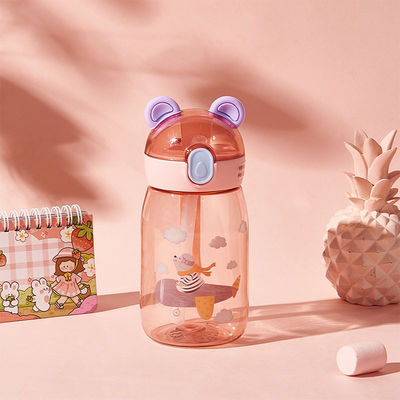 Viajes Actividad al aire libre Niños Taza de plástico Creativo lindo 500ml 650ml Botella de agua