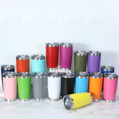 Colorido personalizado de 20 oz de doble pared de acero inoxidable de vacío aislado de vidrio a prueba de fugas con tapa