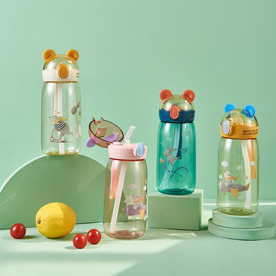 Viajes Actividad al aire libre Niños Taza de plástico Creativo lindo 500ml 650ml Botella de agua
