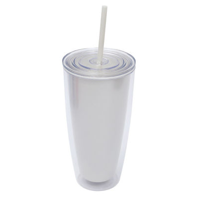 Logotipo personalizado 750 ml de taza de plástico simple y transparente para actividades al aire libre