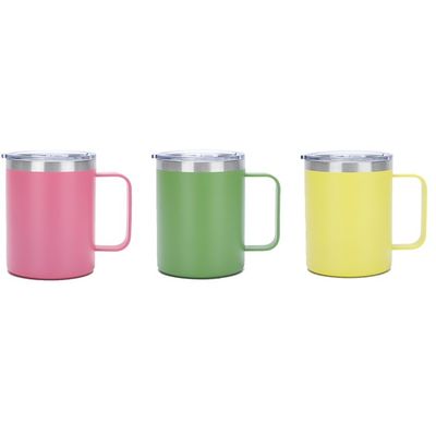 Tazas de acero inoxidable con tapa corredera y paja