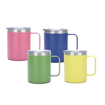 Tazas de acero inoxidable con tapa corredera y paja