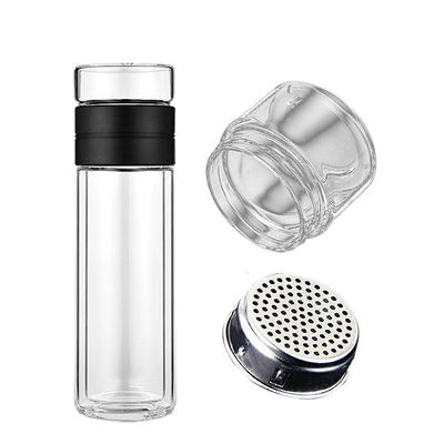 Botella de agua de vidrio con logotipo personalizado ecológico para niños y adultos no con diseño invertido