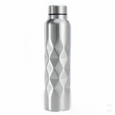 500 g Taza de agua de metal de gran capacidad de pared única botella de termo portátil a prueba de fugas