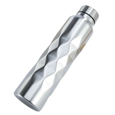 500 g Taza de agua de metal de gran capacidad de pared única botella de termo portátil a prueba de fugas