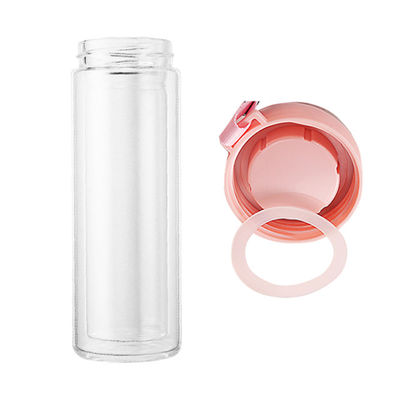 Vidrio transparente para la familia Sublimación delgado doble sin fugas Tumbler de café con tapa