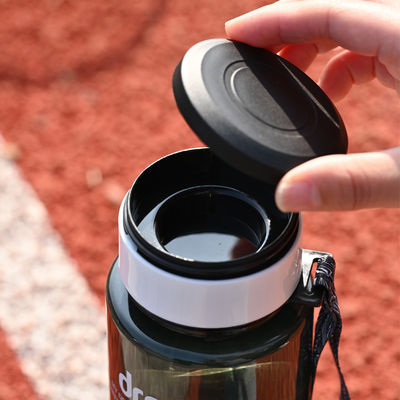 Botella de PET portátil de 1L ecológica con marca de capacidad para deportes físicos