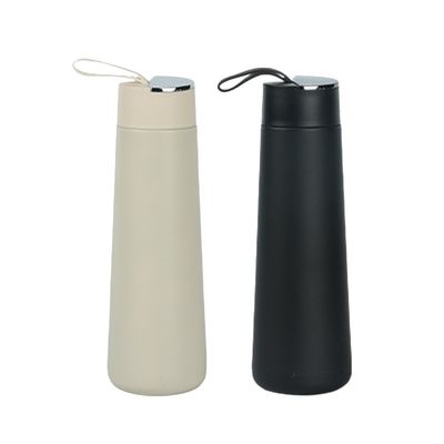 Color personalizado 304 Acero inoxidable Vacuo Deportivo Portátil 350ml Botella de agua con mango